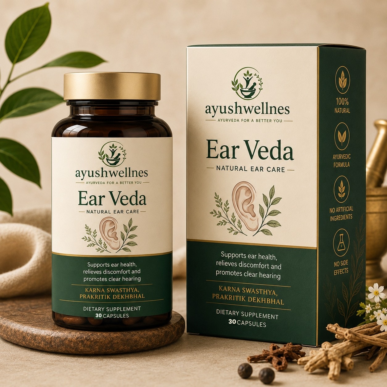 Ear Veda capsules and box